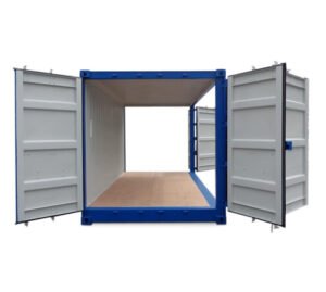 Contenedor de 20 pies con puerta doble y puerta lateral