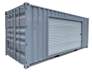Contenedor de 20 pies con 12 puertas enrollables