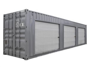 Contenedor de 40 pies con 3 puertas enrollables
