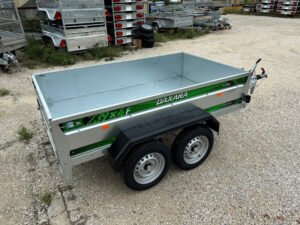 Remolque Erde Daxara 239×4 F con freno – Doble eje 1500 kg – Caja galvanizada reforzada