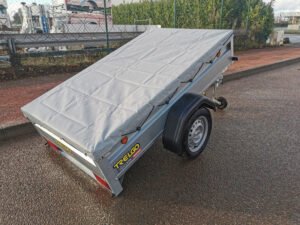 Remolque de equipaje TRELGO – 195x115x30 cm – 500 kg PTAC – con lona plana y rueda jockey