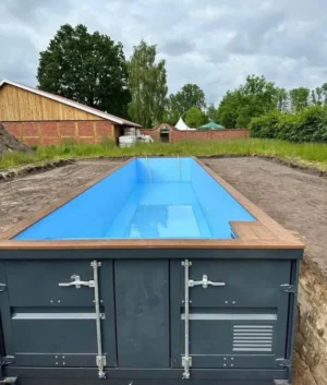 Piscina Contenedor Enterrada 40 Pies – Diseño Minimalista y Máxima Capacidad