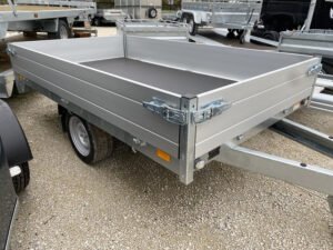 Remolque Plataforma SARIS PL 256 x 150 – 1500 kg – Laterales de aluminio desmontables