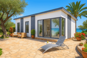 1 Casa Prefabricada SANTRINO V1 de 2 Habitaciones | Vivienda Vacacional Moderna de 38 m²